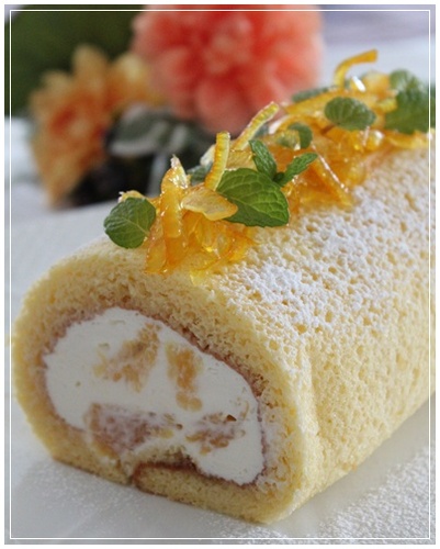 甘夏ヨーグルトクリームのロールケーキ きちんとレシピ フードソムリエ