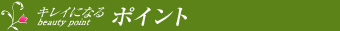 キレイになるポイント