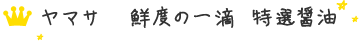 ヤマサ 鮮度の一滴 特選醤油