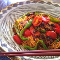 夏野菜のそうめんチャンプルー