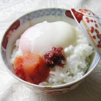 明太子と半熟卵のお丼