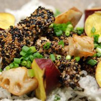 かつおの梅ごま挟み焼き