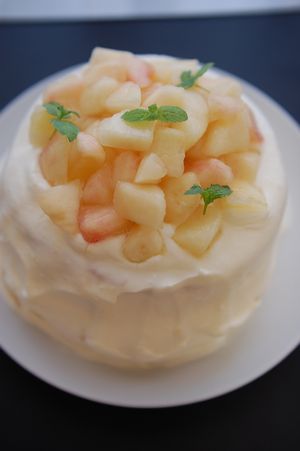 白桃のサワーショートケーキ きちんとレシピ フードソムリエ
