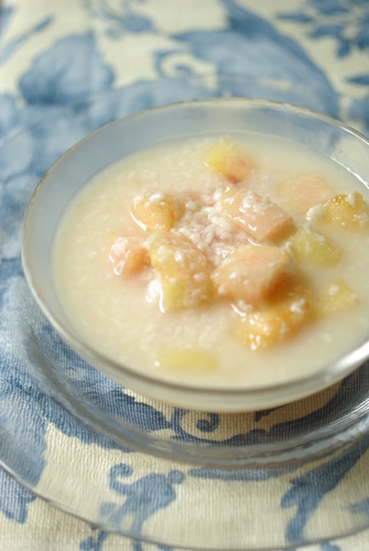 桃と甘酒のデザートスープ きちんとレシピ フードソムリエ