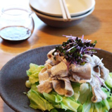 豚しゃぶサラダ　柚子こしょうぽん酢