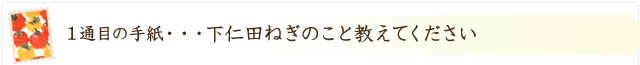 下仁田ねぎのこと教えてください