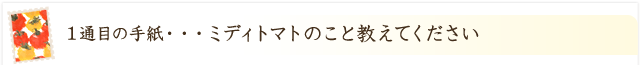 ミディトマトのこと教えてください