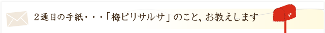 「梅ピリサルサ」のこと、教えます