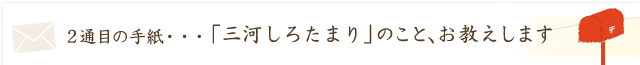 「三河しろたまり」のこと、お答えします！