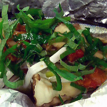 秋刀魚の梅風味ホイル焼き