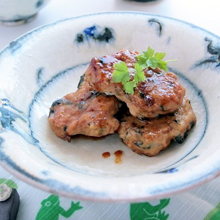 わかめの照り焼きつくねハンバーグ