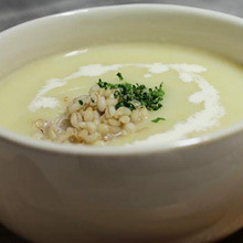 長ねぎとじゃが芋とはだか麦のポタージュ