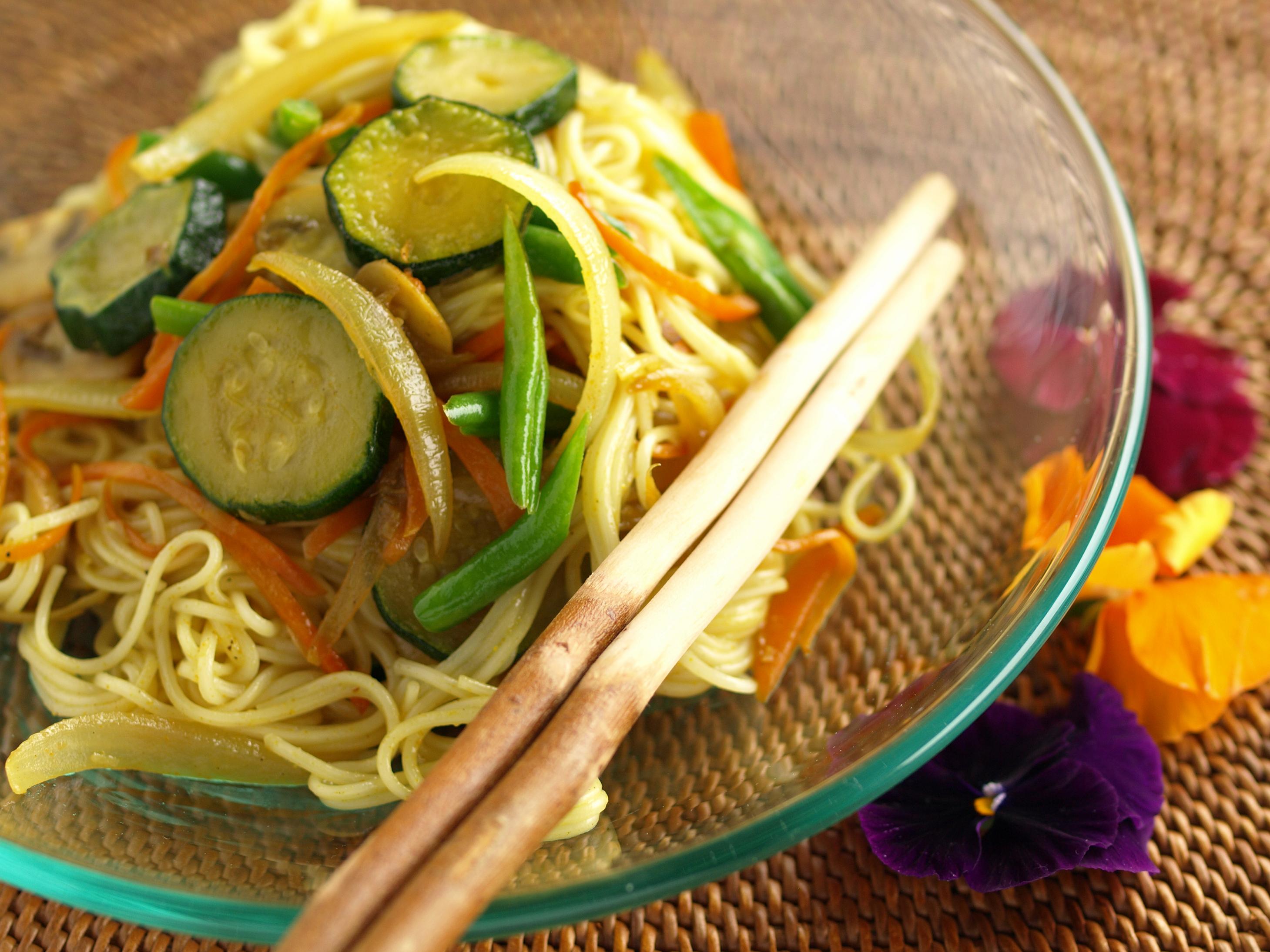 カレー風味そうめんチャンプルー　